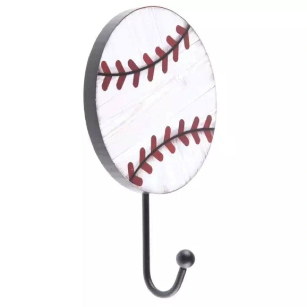 (2) Baseball Wood Wall Hook